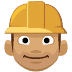 👷🏽 construction worker: medium skin tone display on Facebook